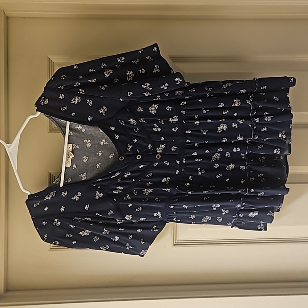 Rewind blue and white shirt size XL